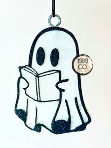 Ghosty Reading Book Car Freshie
