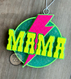 Neon Mama With Bolt Car Freshie