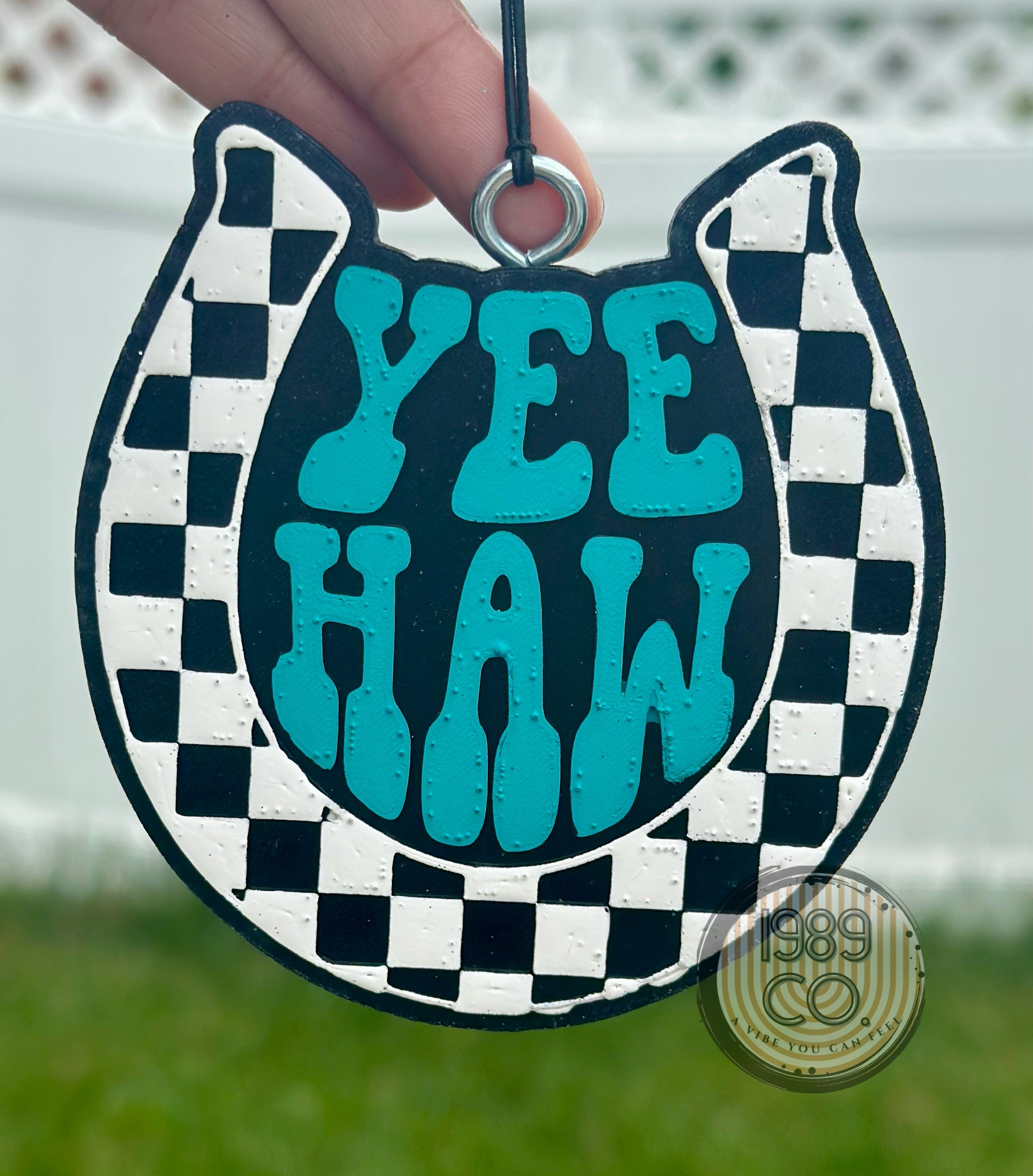 Horseshoe Yee Haw Car Freshie